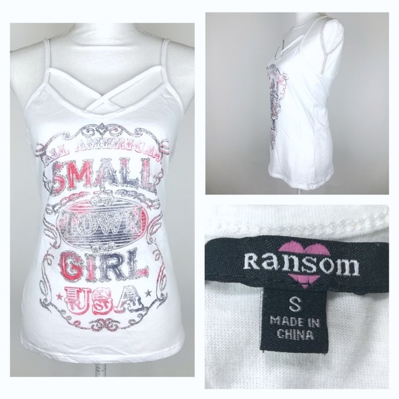 Ransom Tops - * Ransom small town girl spaghetti strap tank top